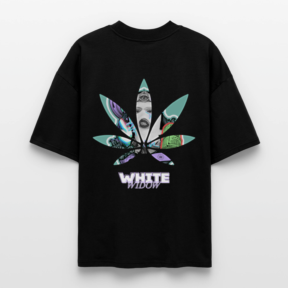 WHITE WIDOW Oversized Unisex Bio T-Shirt - Schwarz