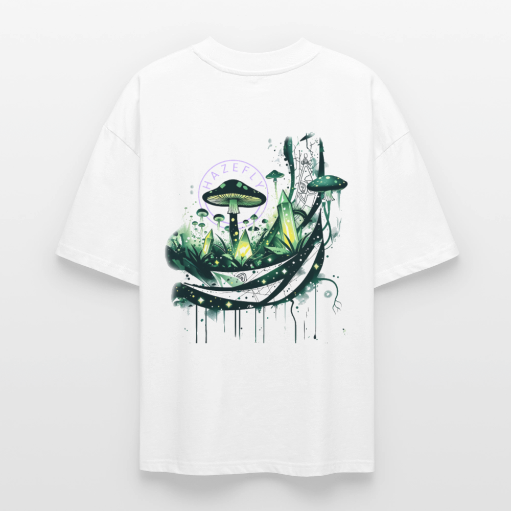 GLOW GARDEN Oversized Unisex Bio T-Shirt - Weiß