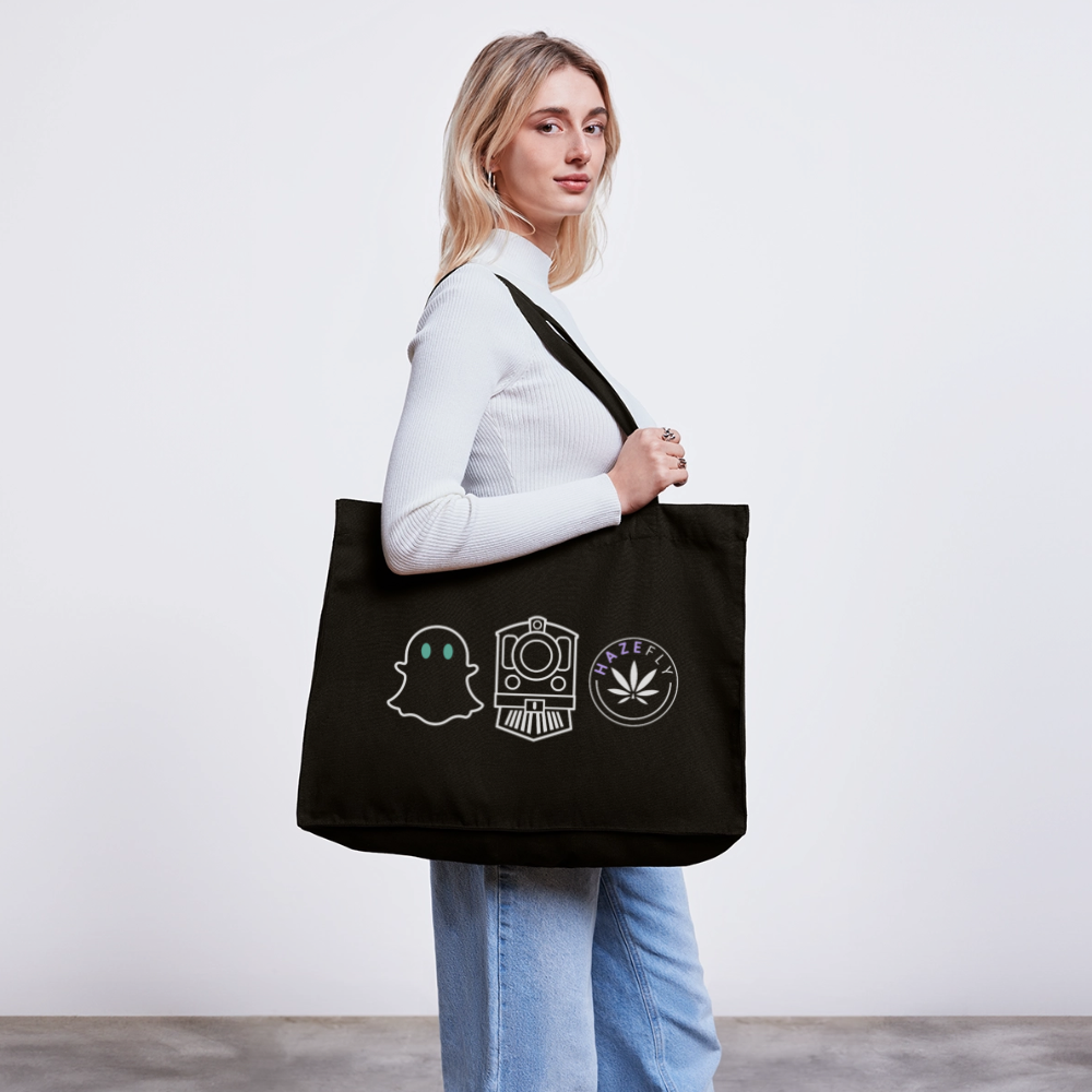 GHOST TRAIN recycelter Shopping Bag - Schwarz