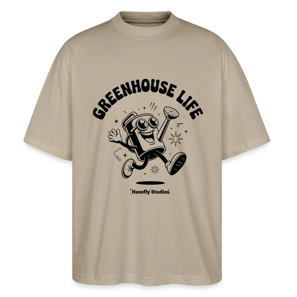 GREENHOUSE LIFE Oversized Unisex Bio T-Shirt - Steingrau