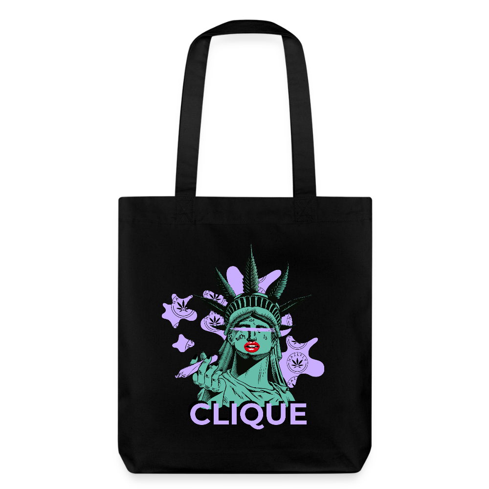 420 CLIQUE recycelter Heavyweight Stoffbeutel - Schwarz