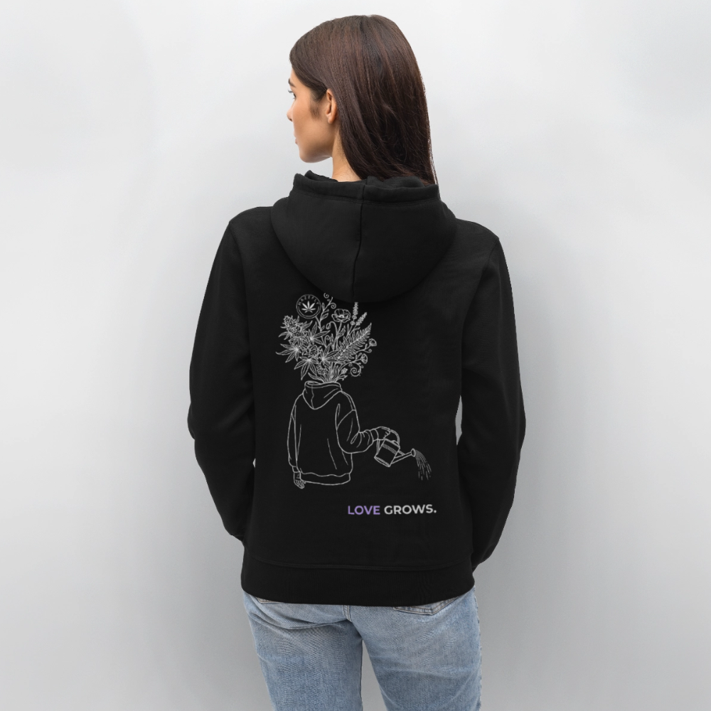 LOVE GROWS II Unisex Bio-Hoodie - Schwarz