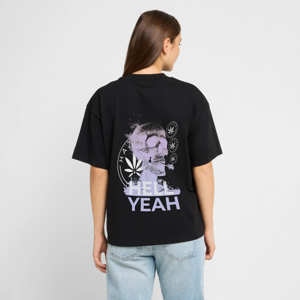 HELL YEAH Oversized Unisex Bio T-Shirt - Schwarz