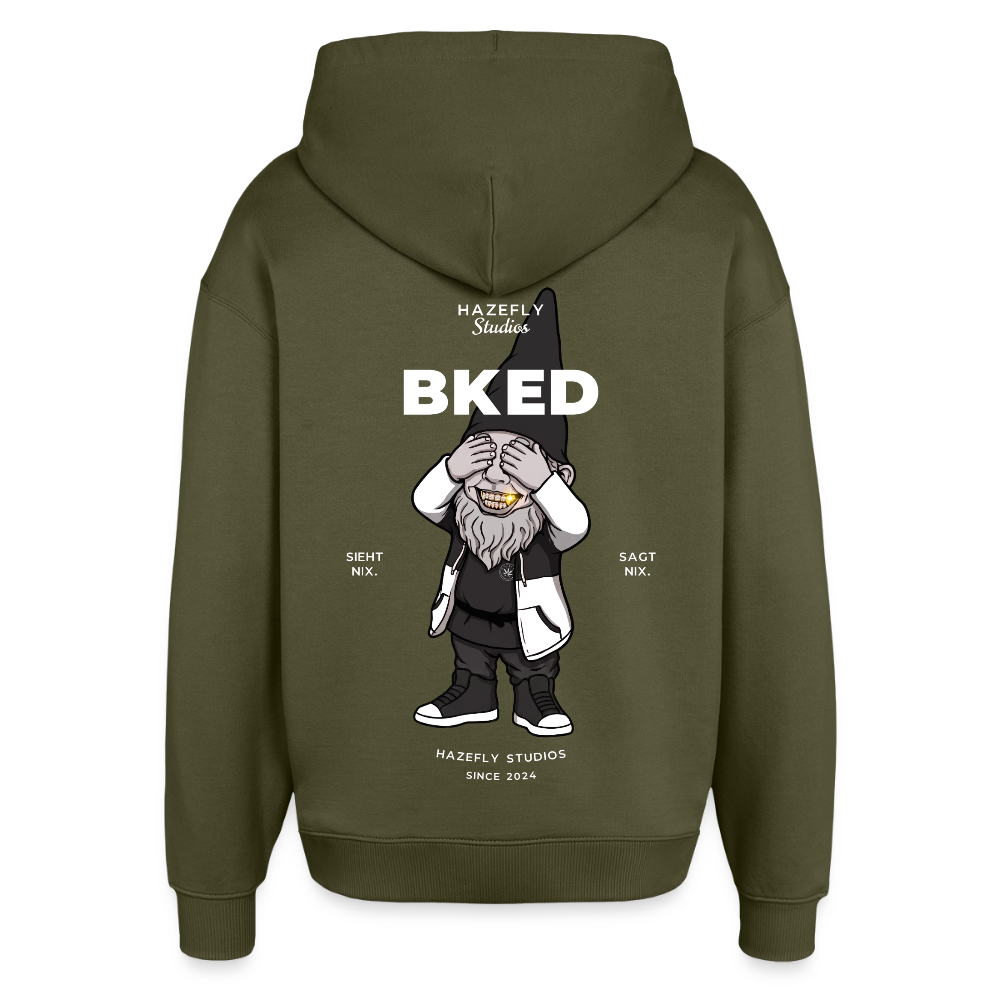 BKED Oversized Unisex Bio-Hoodie - Khaki