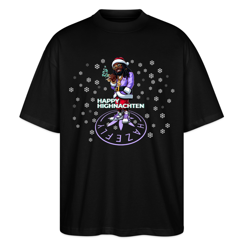 HI SANTA Oversized Unisex Bio T-Shirt - Schwarz