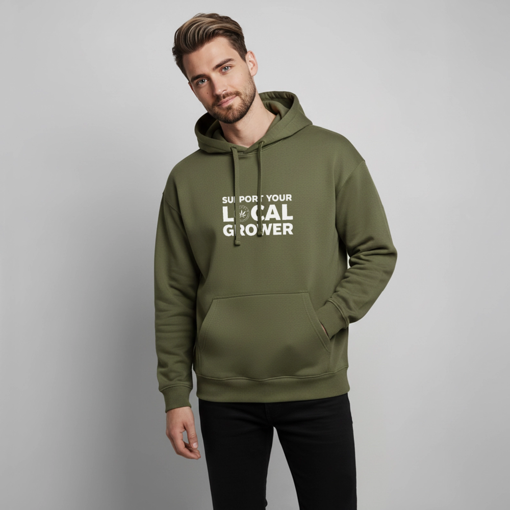 LOCAL GROWER Oversized Unisex Bio-Hoodie - Khaki
