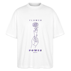 FLOWER POWER Oversized Unisex Bio T-Shirt - Weiß