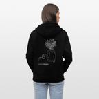 LOVE GROWS I Unisex Bio-Kapuzenjacke - Schwarz