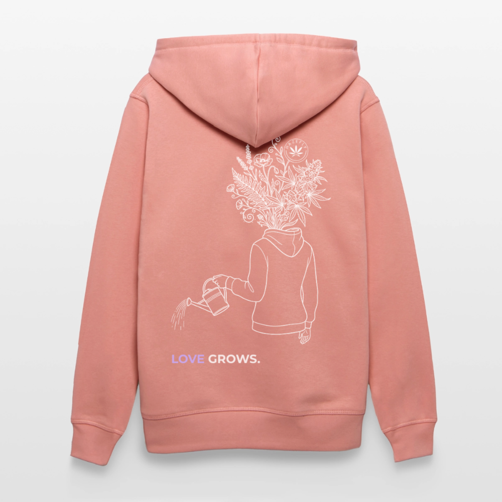 LOVE GROWS I Unisex Bio-Hoodie - Altrosa