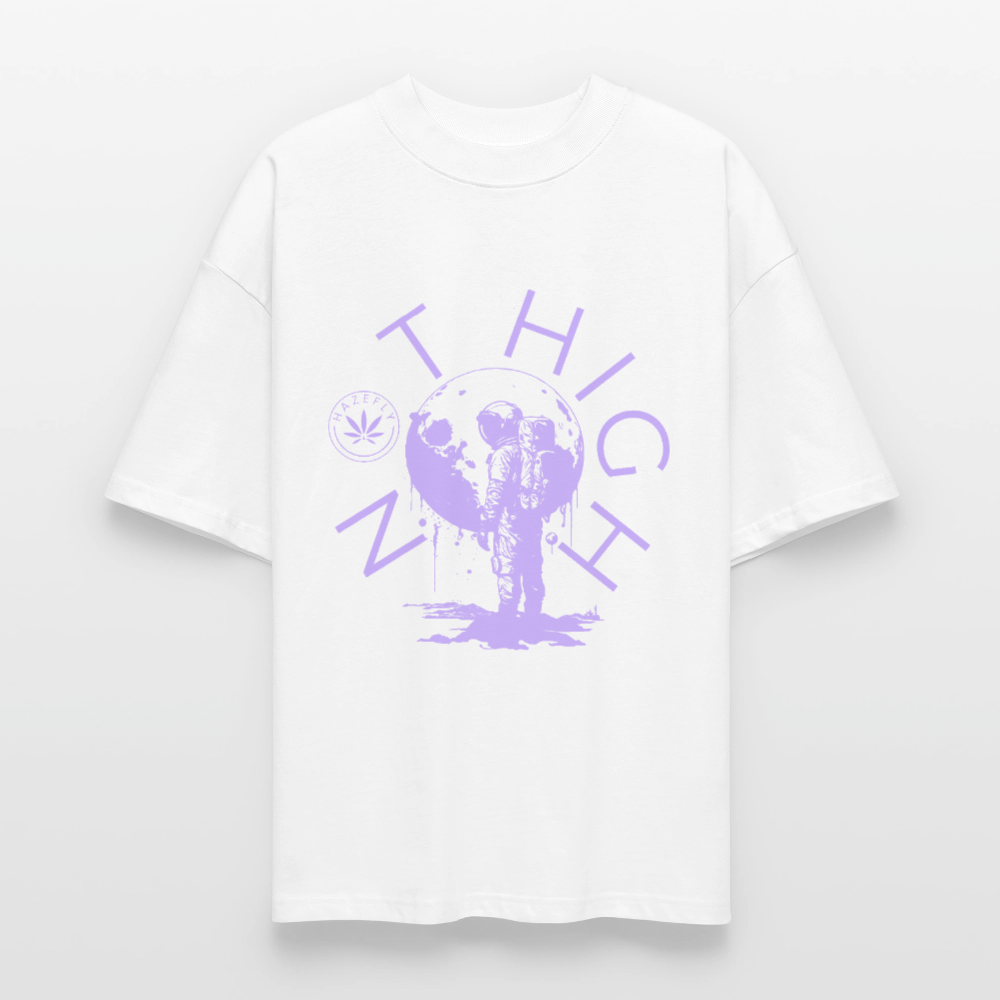 NOT HIGH Oversized Unisex Bio T-Shirt - Weiß