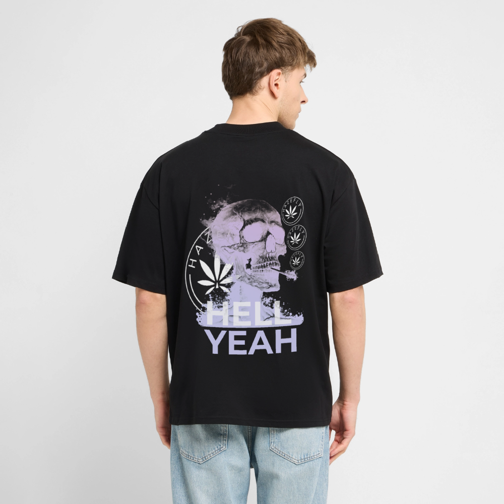 HELL YEAH Oversized Unisex Bio T-Shirt - Schwarz
