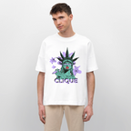 420 CLIQUE Oversized Unisex Bio T-Shirt - Weiß