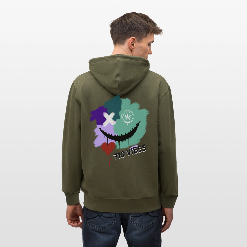 710 VIBES Unisex Bio-Kapuzenjacke - Khaki