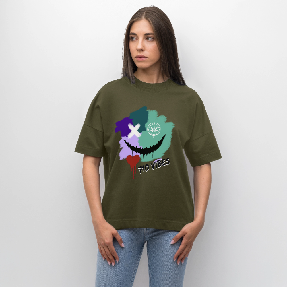 710 VIBES Oversized Unisex Bio T-Shirt - Khaki