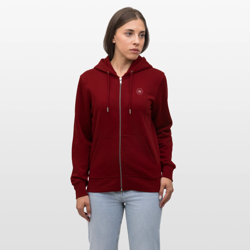 DR. ZOMBIE Unisex Bio-Kapuzenjacke - Burgunderrot