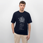 NOT HIGH ENOUGH Oversized Unisex Bio T-Shirt - Navy