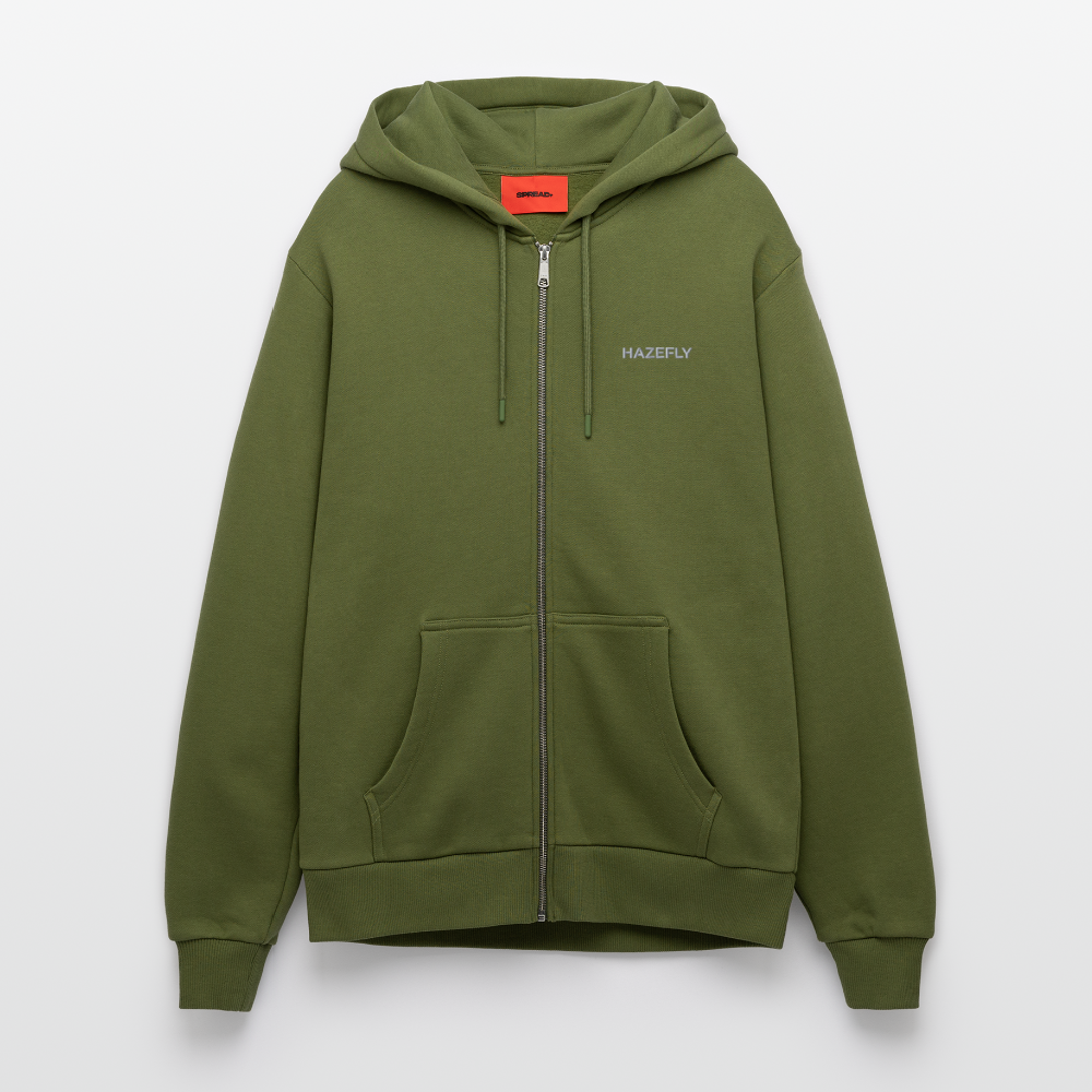 HF SIGNATURE Organic Relaxed Kaputzenjacke - MOSS GREEN