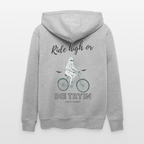 RIDE HIGH Unisex Bio-Kapuzenjacke - Grau meliert