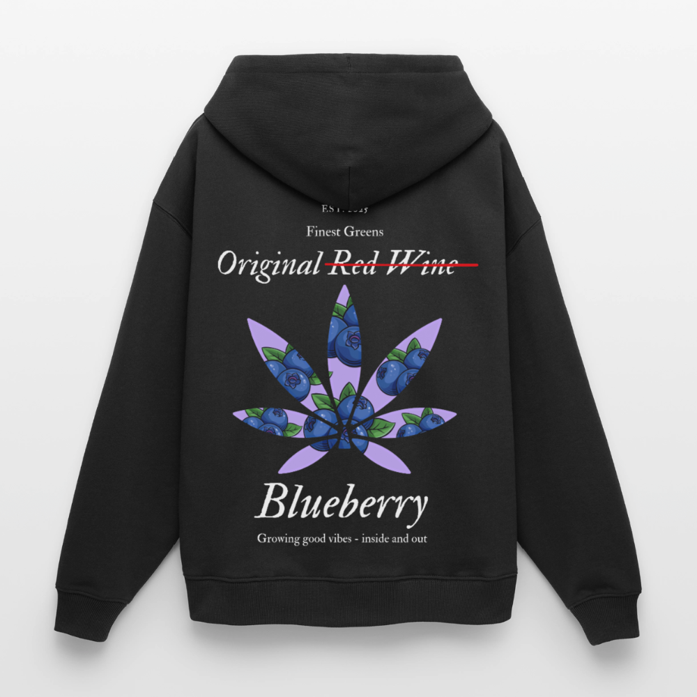 TRUE BERRY Oversized Unisex Bio-Hoodie - Schwarz