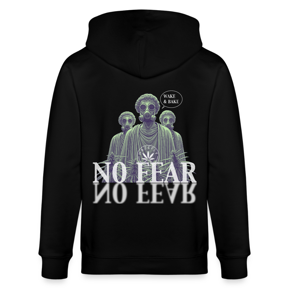 NO FEAR Unisex Bio-Kapuzenjacke - Schwarz