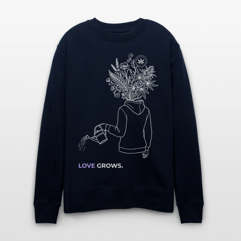 LOVE GROWS I Unisex Bio-Sweatshirt - Navy