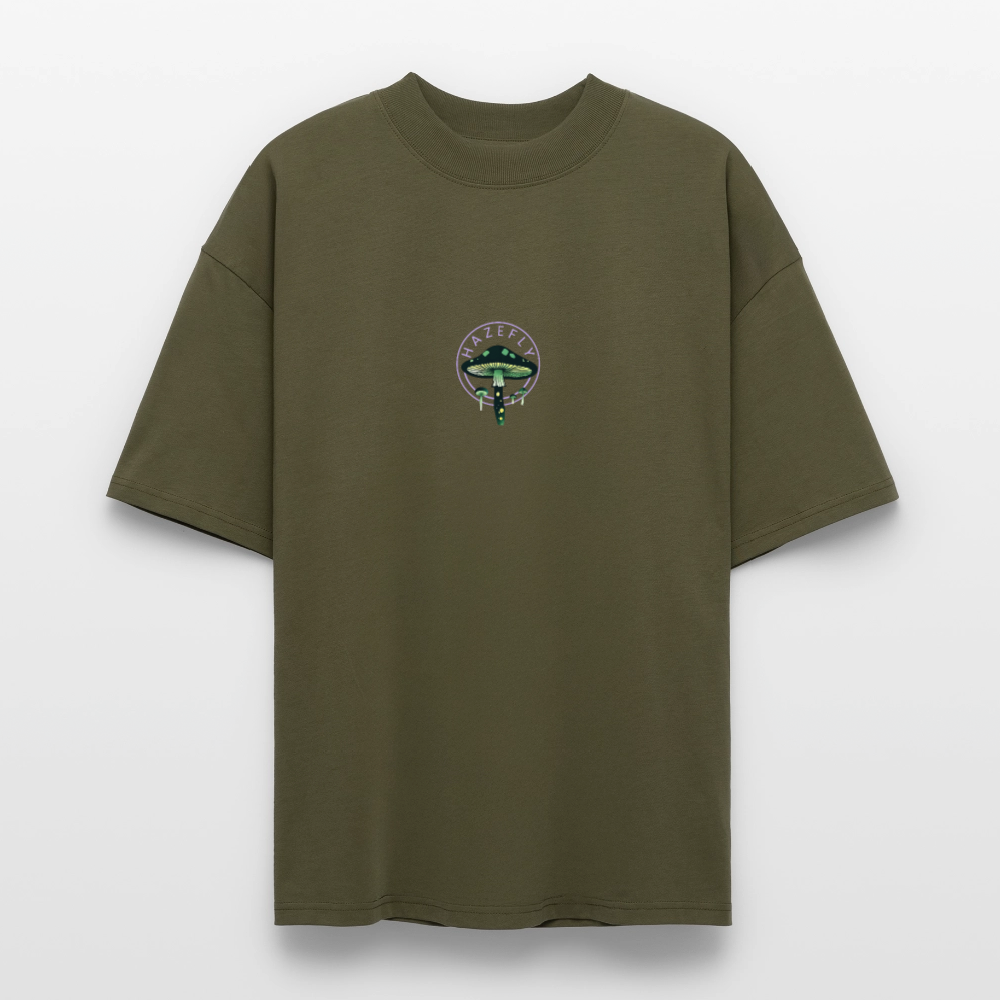 GLOW GARDEN Oversized Unisex Bio T-Shirt - Khaki