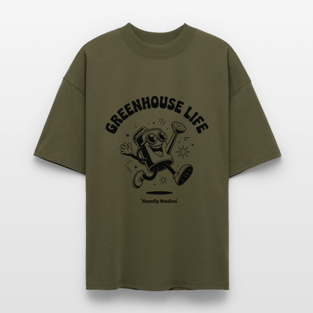 GREENHOUSE LIFE Oversized Unisex Bio T-Shirt - Khaki