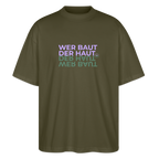 WER BAUT Oversized Unisex Bio T-Shirt - Khaki