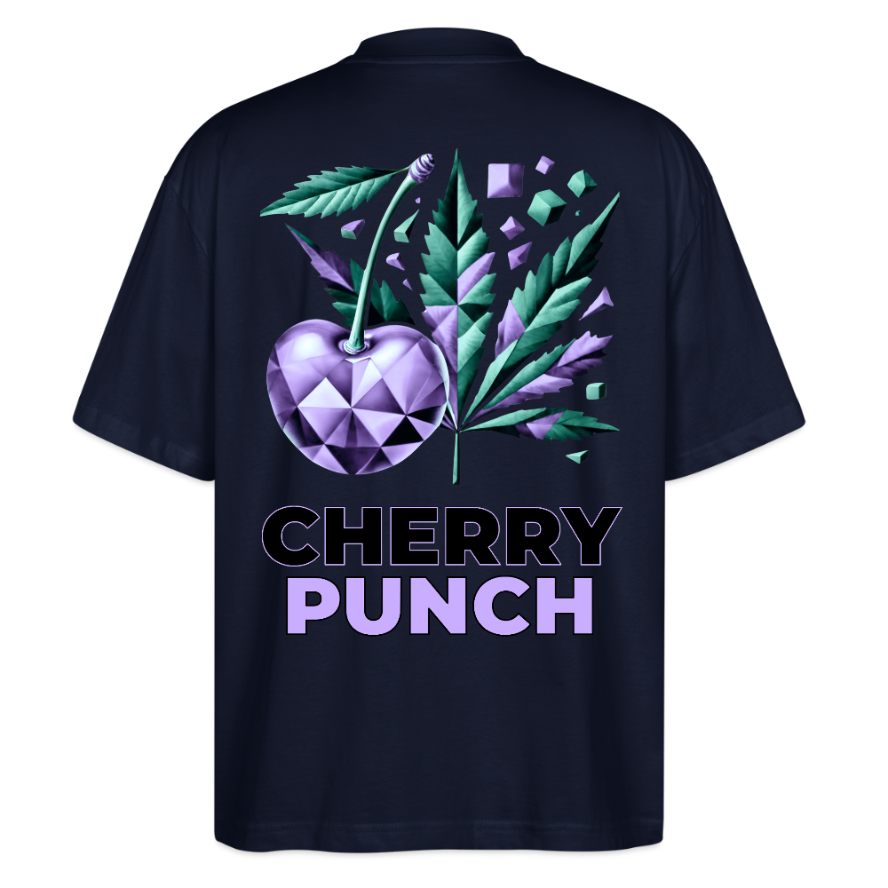 CHERRY PUNCH Oversized Unisex Bio T-Shirt - Navy