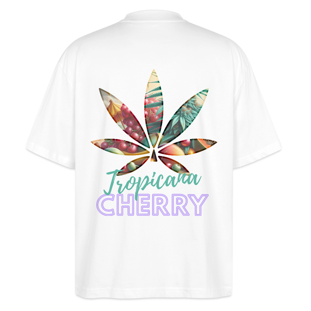 TROPICANA CHERRY Oversized Unisex Bio T-Shirt - Weiß