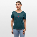 420 CLIQUE 2.0. Relaxed Frauen Bio-T-Shirt - Dunkles Petrol
