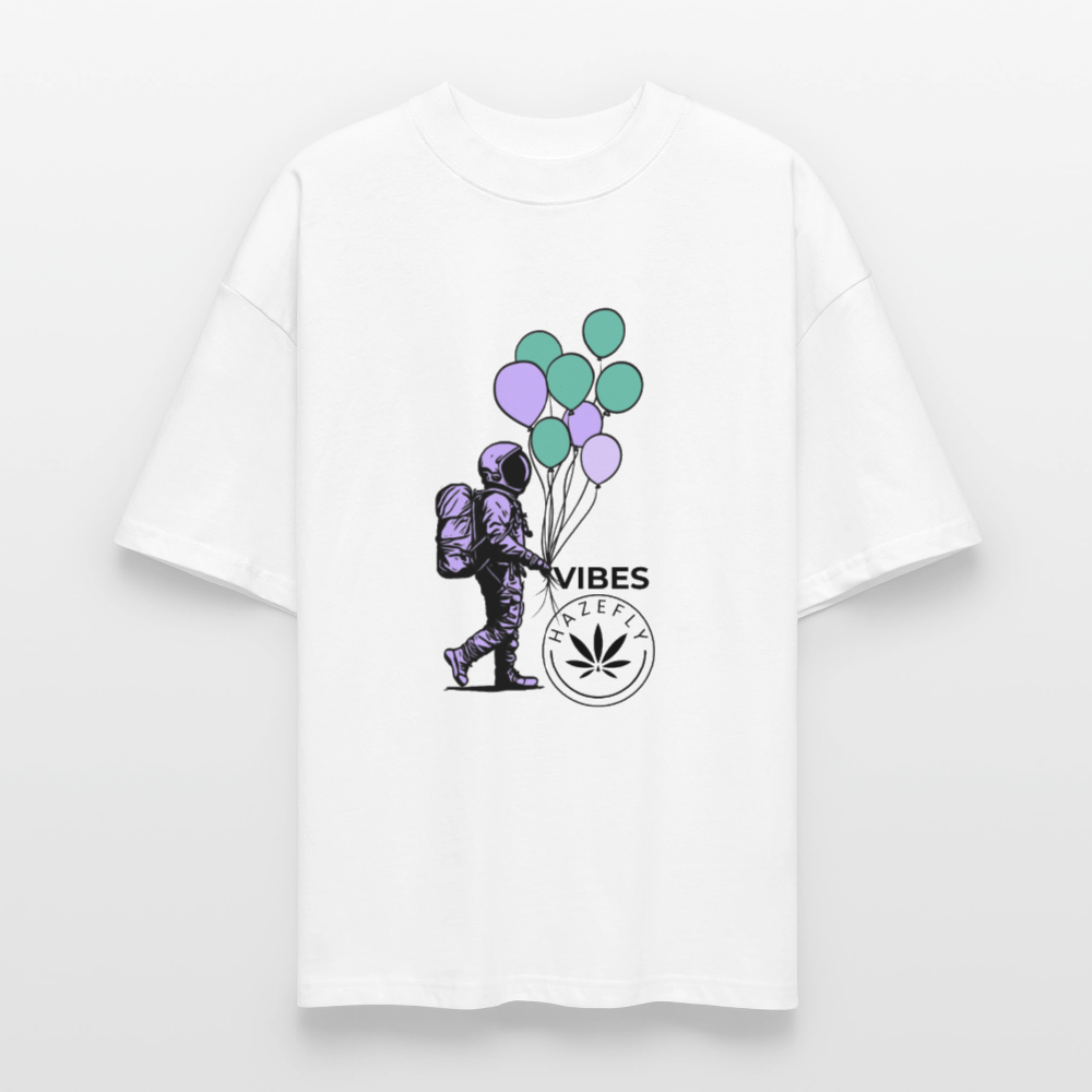 GALACTIC JOURNEY Oversized Unisex Bio T-Shirt - Weiß