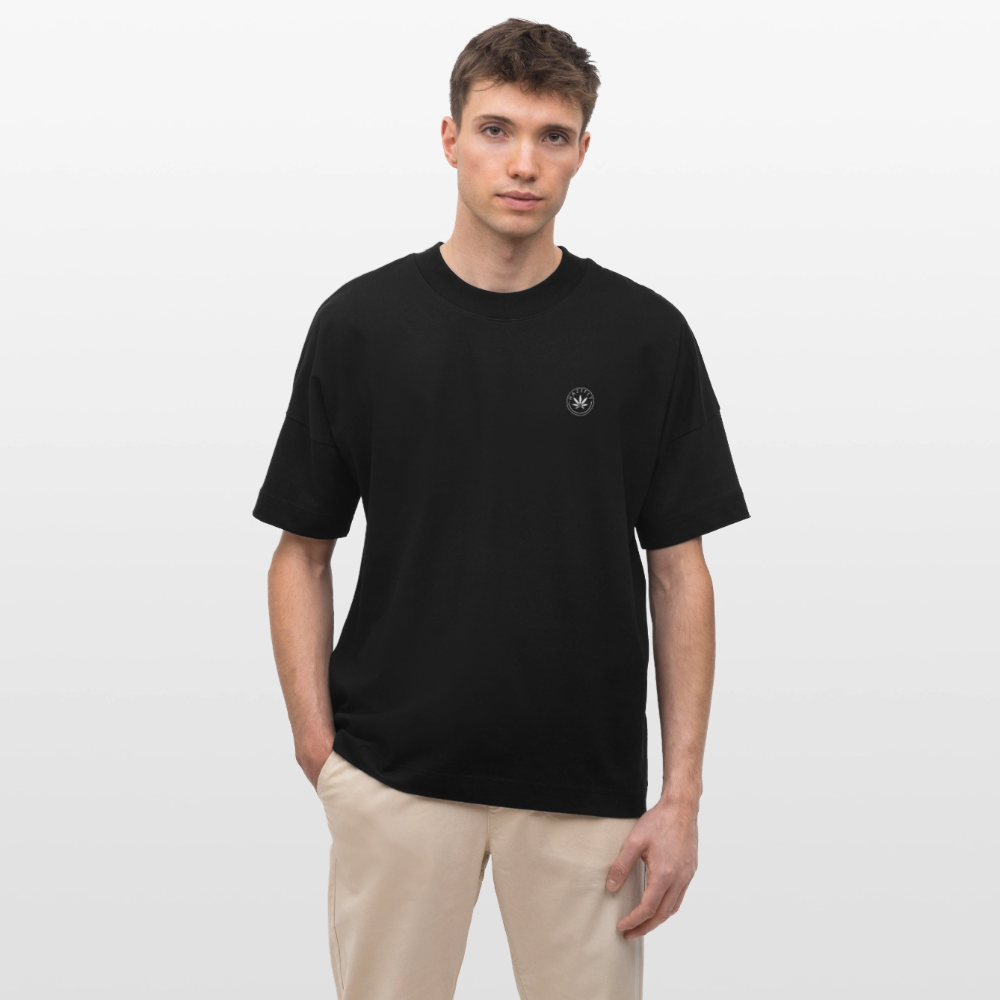 LOGO WHITE Oversized Unisex Bio T-Shirt - Schwarz