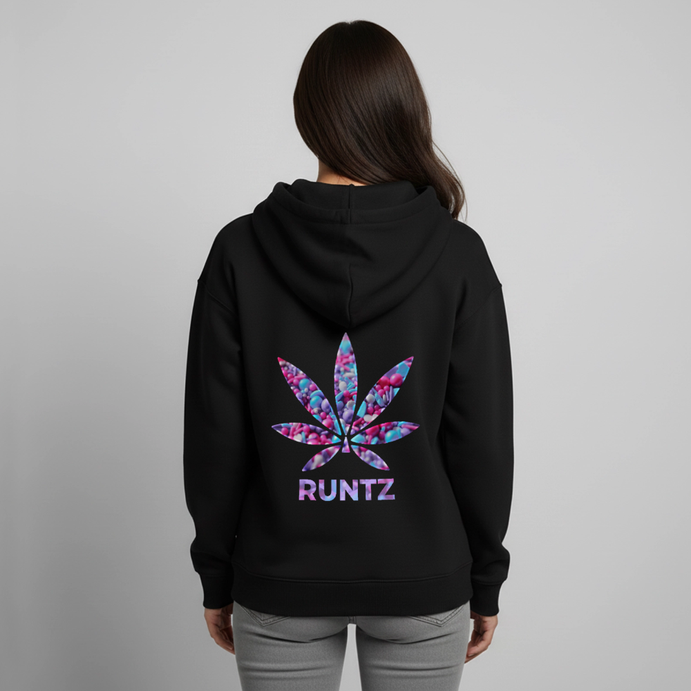 RUNTZ Oversized Unisex Bio-Hoodie - Schwarz