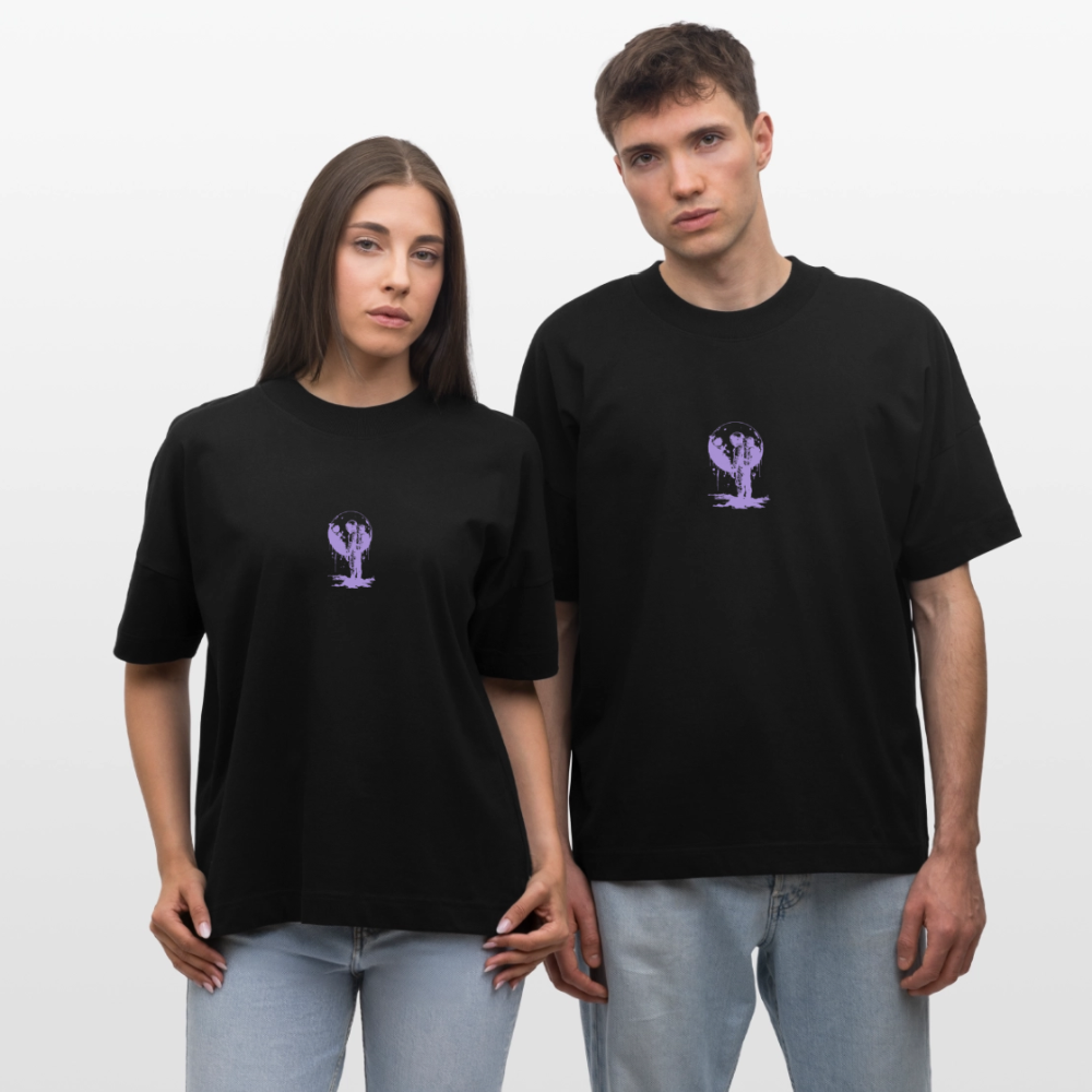 NOT HIGH Oversized Unisex Bio T-Shirt - Schwarz