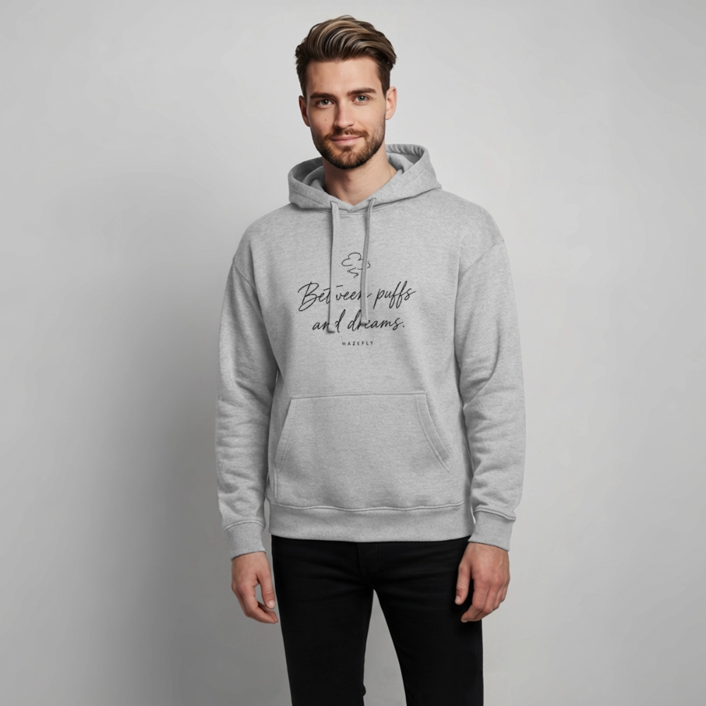 PUFFS & DREAMS Oversized Unisex Bio-Hoodie - Grau meliert
