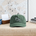 LOVE GROWS STICK Relaxed Vintage Cap - Vintage Flaschengrün 