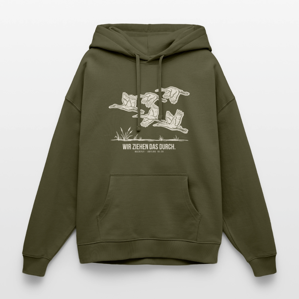 ZUGVOGEL Oversized Unisex Bio-Hoodie - Khaki