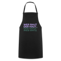 WER BAUT Kochschürze - Schwarz