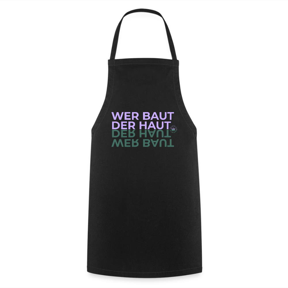 WER BAUT Kochschürze - Schwarz
