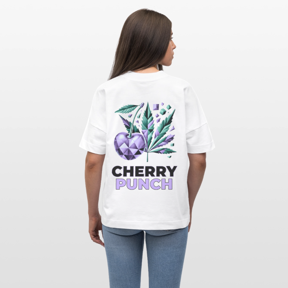 CHERRY PUNCH Oversized Unisex Bio T-Shirt - Weiß