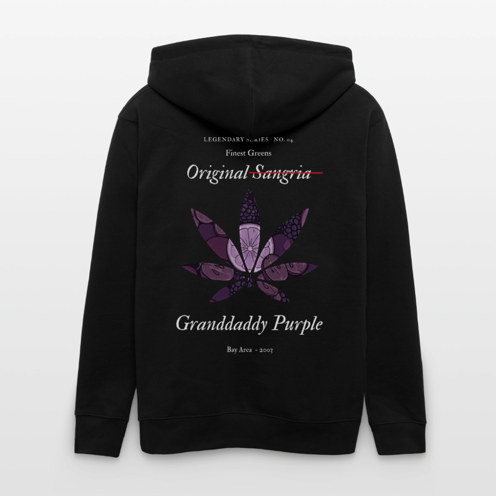 TRUE GRAPE Unisex Bio-Kapuzenjacke - Schwarz