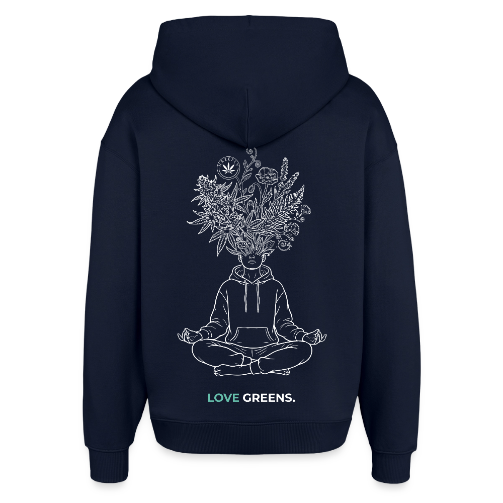 LOVE GREENS Oversized Unisex Bio-Hoodie - Navy