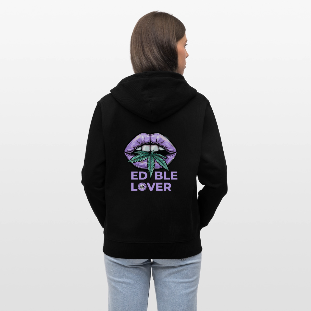 EDBLE LOVER Unisex Bio-Kapuzenjacke - Schwarz