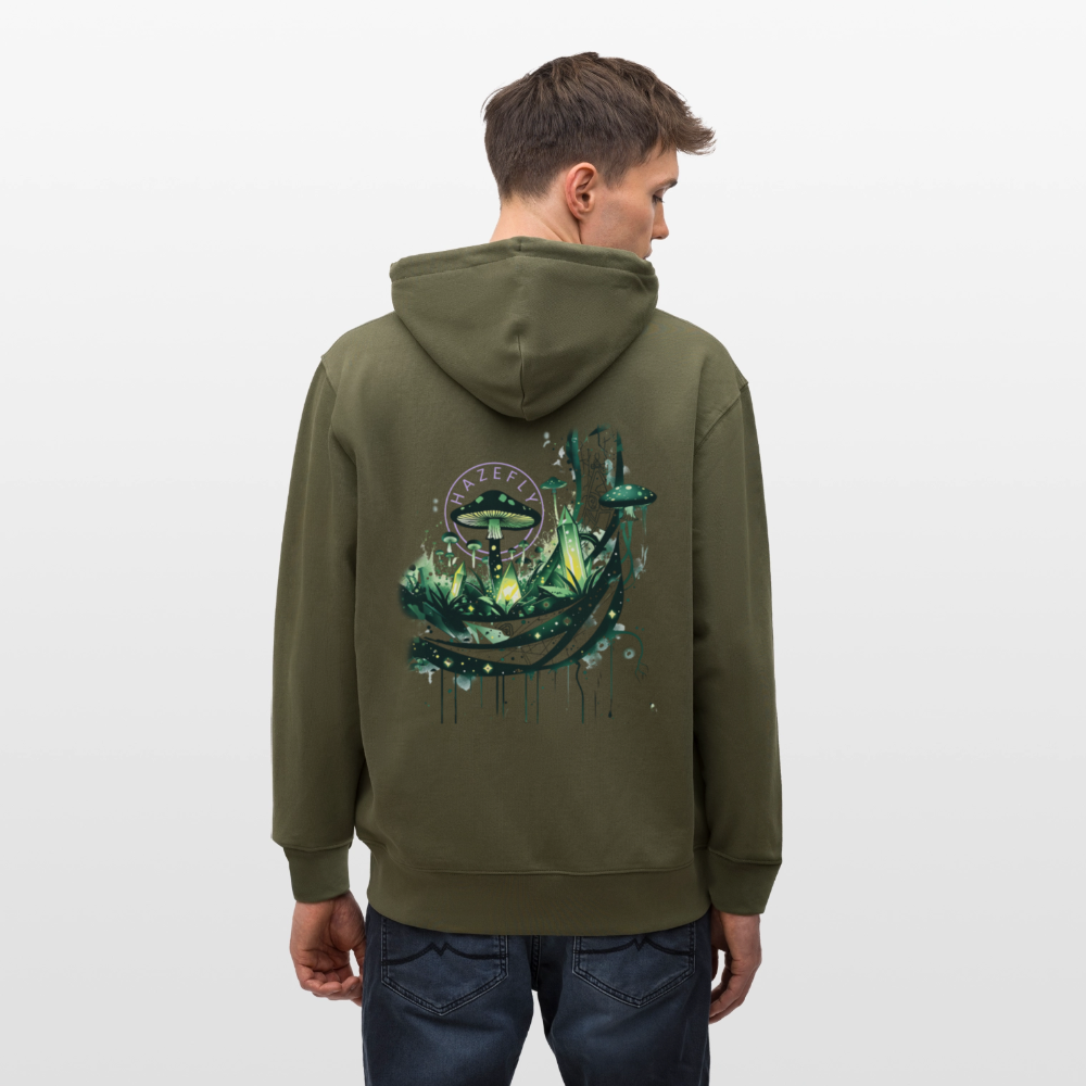 GLOW GARDEN Unisex Bio-Kapuzenjacke - Khaki