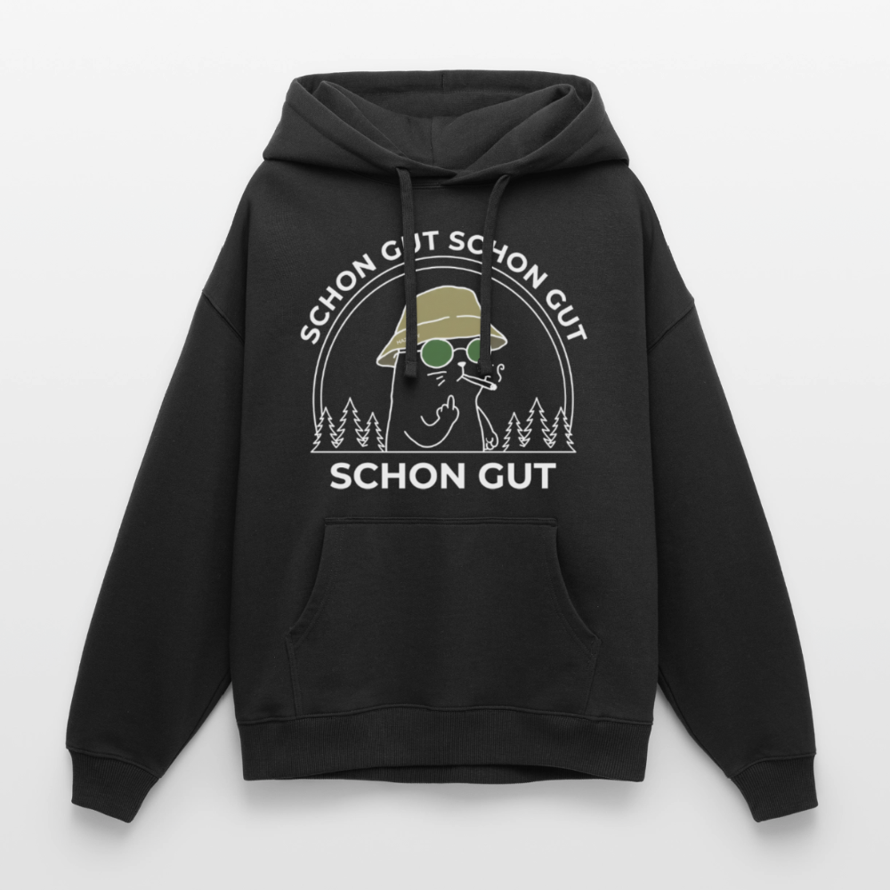 REIN MEDIZINISCH Oversized Unisex Bio-Hoodie - Schwarz