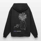 LOVE GROWS I Oversized Unisex Bio-Hoodie - Schwarz