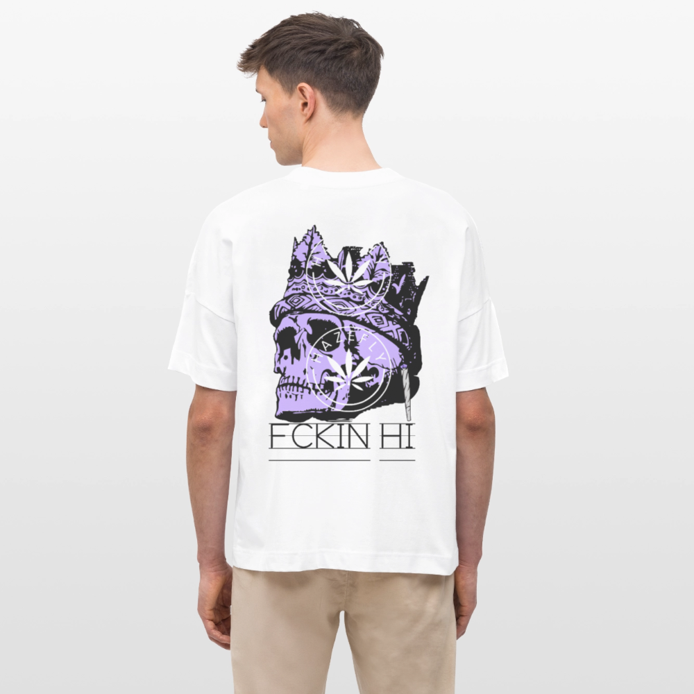 420 SKULL Oversized Unisex Bio T-Shirt - Weiß