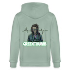DR. ZOMBIE Unisex Bio-Kapuzenjacke - Helles Graugrün