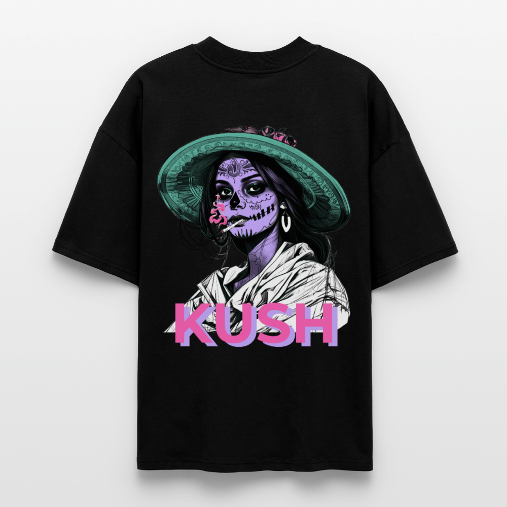 LA CATRINA KUSH Oversized Unisex Bio T-Shirt - Schwarz